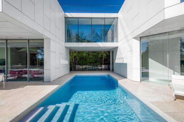 The pool and spa.