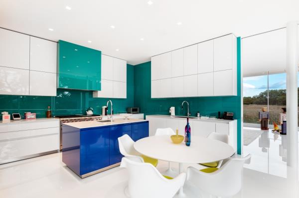 The kitchen with a breakfast space.