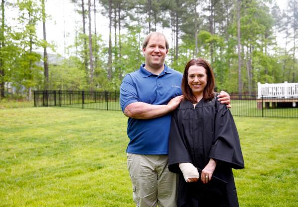 Lauren Barham Urey is shown with her husband, Matt.