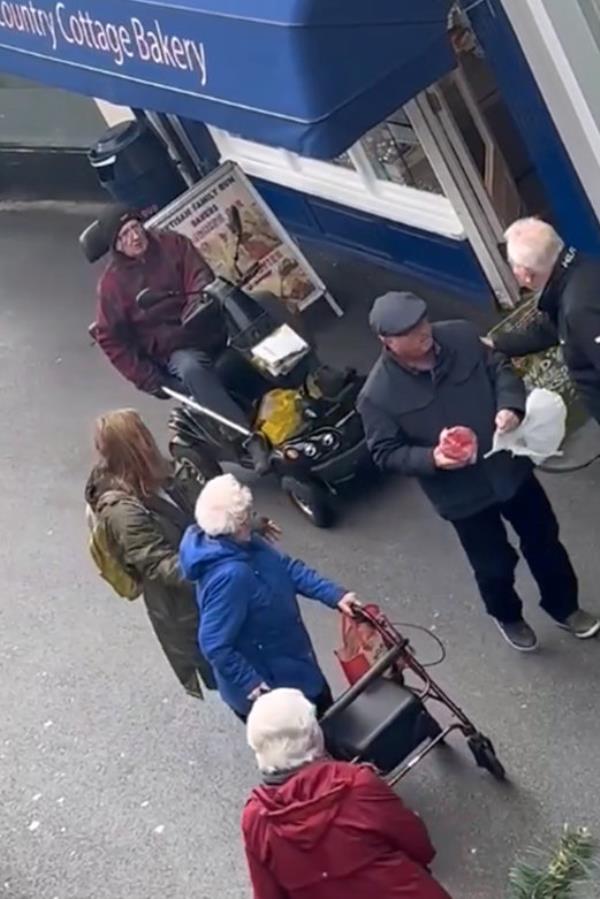 The man chasing down his victim.