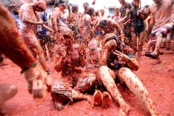 “Tomatina” tomato fight fiesta