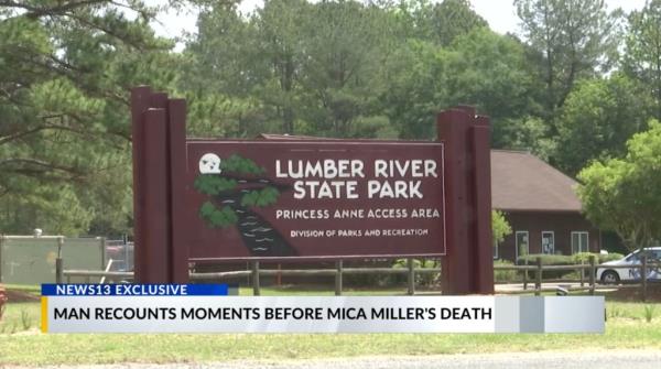 Mica Miller, 30, was found in Lumber River State Park suffering from a self-inflicted gunshot wound to the head on April 27.