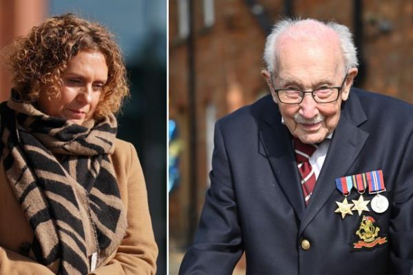 The late Captain Sir Tom Moore and daughter Hannah-Ingram Moore