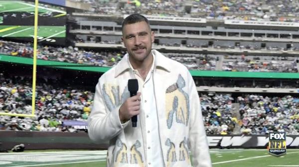 NFL star Travis Kelce makes surprise appearance on Saturday Night Live 