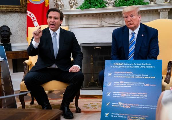 Do<em></em>nald Trump and Ron DeSantis