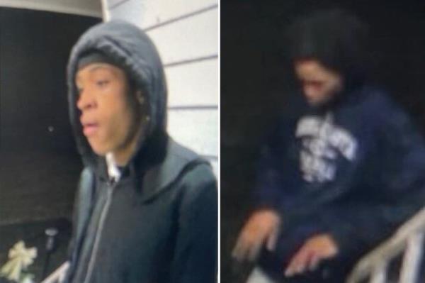 The suspects, aged 17 and 18, were seen on door camera footage at a residence near wher<em></em>e they fled into the woods