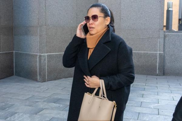 Robert De Niro's girlfriend, 45-year-old Tiffany Chen, leaving Manhattan federal court after testifying on Thursday