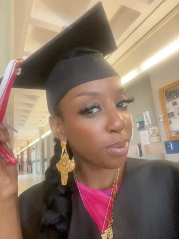 Kadia Iman in her cap and gown