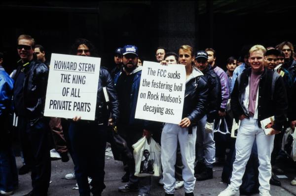 Howard Stern fans show up to his book signing in 1993.