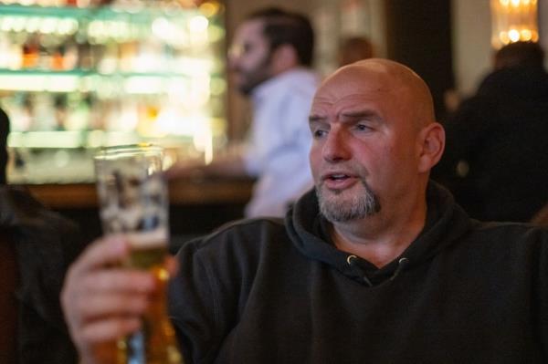 Fetterman nursed a Tannenz?pfle German pilsner.