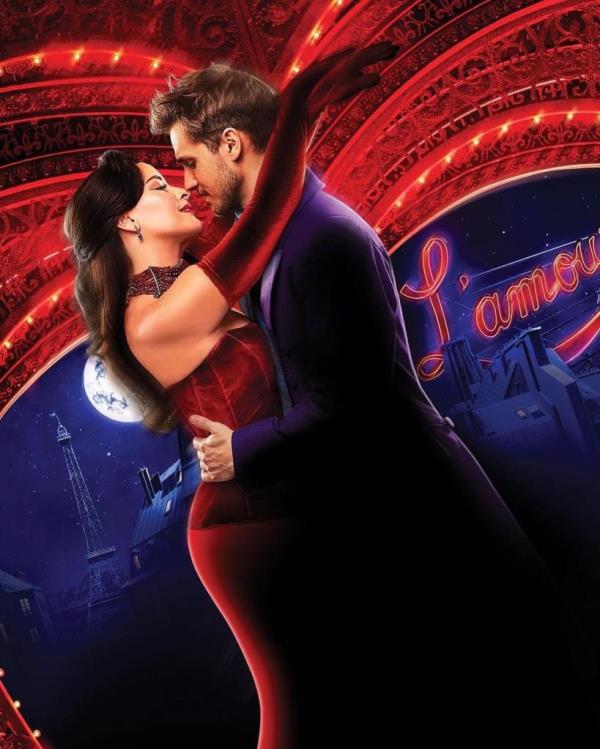 A promotio<em></em>nal picture for The Notebook on Broadway shows Cardoza and a woman leaning in for a kiss