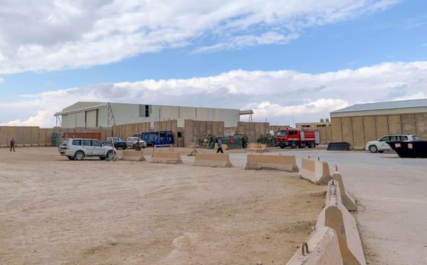 a view inside Ain al-Asad military airba<em></em>se housing US and other foreign troops in the western Iraqi province of Anbar.