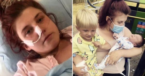 Mum suffered a torn bowel 