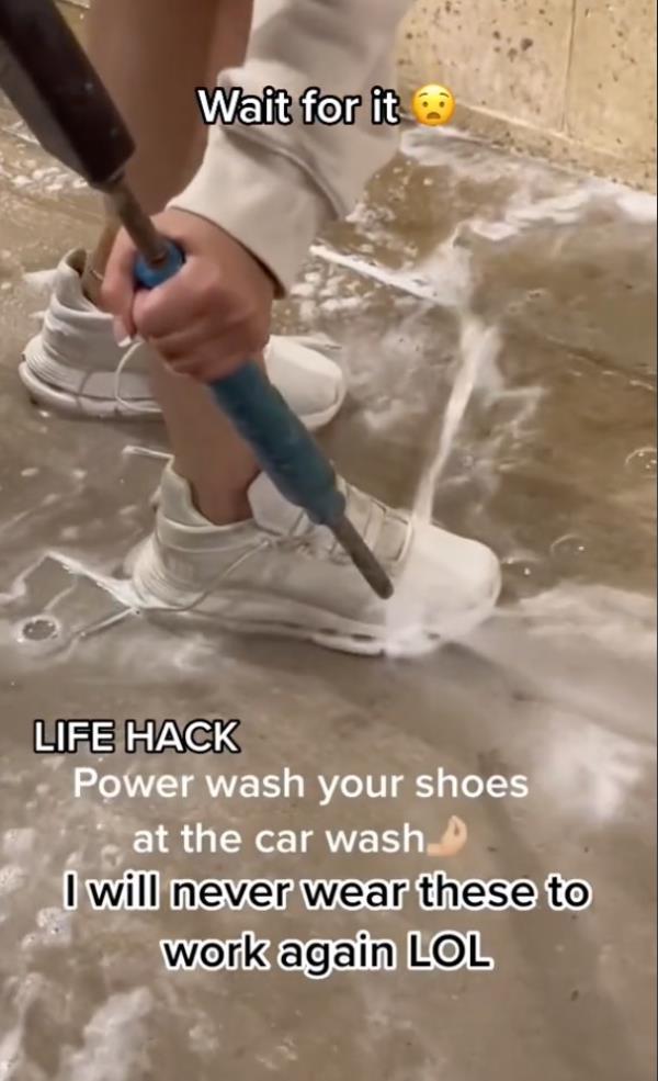 In May, a woman went viral for showing what a difference a power wash makes. 