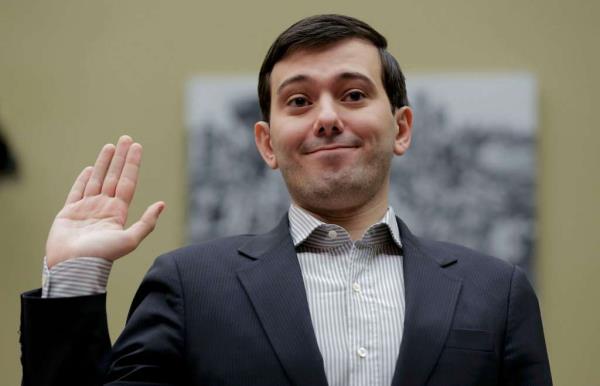Martin Shkreli, former CEO of Turing Pharmaceuticals LLC, is sworn in to testify at a House Oversight and Government Reform hearing on 