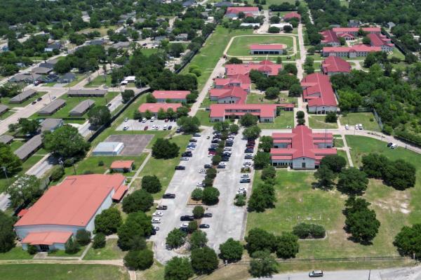 Aerial view of Federal Prison Camp in Bryan, Texas wher<em></em>e Elizabeth Holmes is serving her sentence