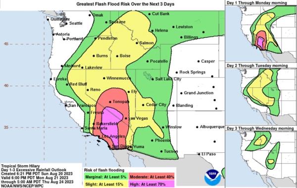 A chart on the Natio<em></em>nal Weather Service's site shows that there's still 