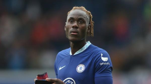 LONDON, ENGLAND - MAY 13: Chelsea's Trevoh Chalobah applauds the fans at the final whistle during the Premier League match between Chelsea FC and Nottingham Forest at Stamford Bridge on May 13, 2023 in London, United Kingdom. (Photo by Rob Newell - CameraSport via Getty Images)
