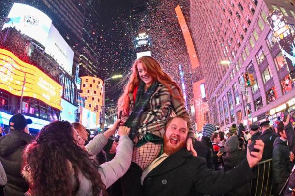 New Year celebrations at Times Square, in New York City, New York, U.S., Jan. 1, 2024.