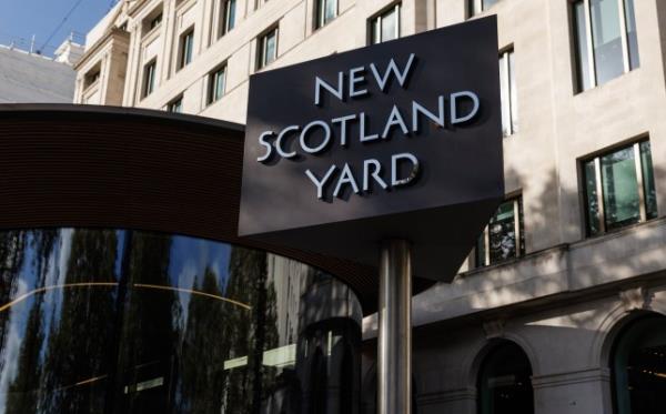 LONDON, ENGLAND - SEPTEMBER 25: A general view of New Scotland Yard on September 25, 2023 in London, England. It has been reported that more than 100 officers have turned in permits allowing them to carry weapons, following an officer being charged with the murder of unarmed Chris Kaba, 24. The Ministry of Defence has offered armed support in London. (Photo by Dan Kitwood/Getty Images)