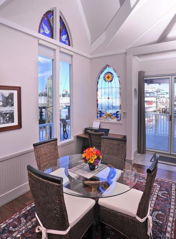 The dining area. 