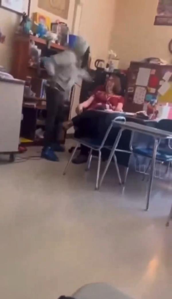 The rage-filled youngster, identified o<em></em>nly as a minor, co<em></em>nfronted the educator inside Parkland High School in Winston-Salem wher<em></em>e he violently attacked the teacher on April 15.