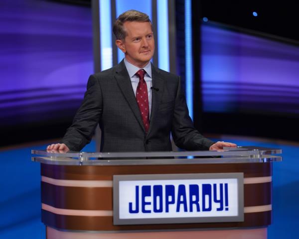 Ken Jennings stands at the 