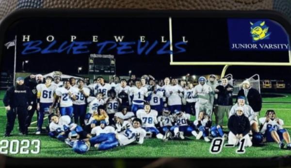 The Hopewell High School football team group shot