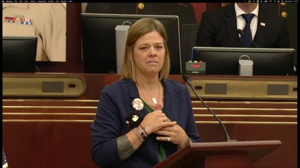 Christy Shamblin, mother-in-law of USMC Sgt. Nicole Gee, said it was disrespectful of the Biden administration to call the withdrawal a 