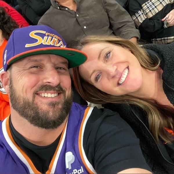 Amber Harris and her now-fiance Chris Whitehill 