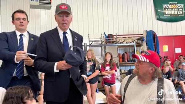 Joe Biden at a firehouse in Shanksville, Pa., to commemorate 9/11.