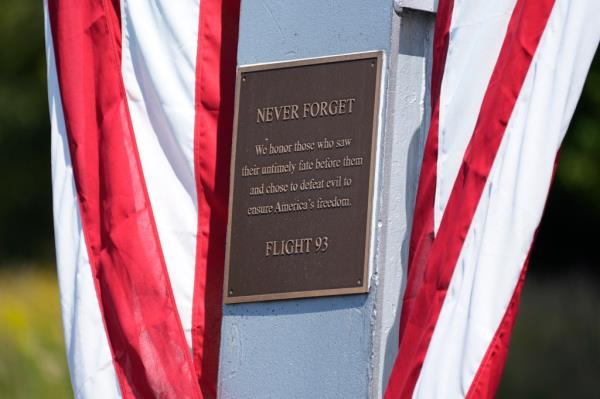 President Joe Biden and Vice President Kamala Harris visiting Shanksville Volunteer Fire Department to ho<em></em>nor 9/11 first respo<em></em>nders on the 23rd anniversary.