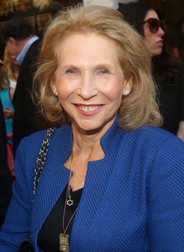 Shari Redstone, chairwoman of ViacomCBS, smiling at the camera during the opening night of the play 'Job' on Broadway at The Hayes Theatre in New York City.