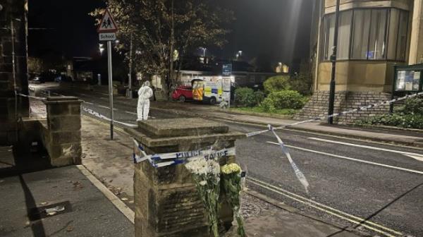 Date: 6.11.23                         James (07479) 723877 Byline: YappApp By JOHN SIDDLE - 07598032845 - pics of Alfie and scene filed to desks by yapapp A FIFTEEN-year-old boy who has died after being stabbed outside a primary school has been named locally as Alfie Lewis. The youngster suffered critical injuries after being attacked in Horsforth, near Leeds, shortly before 3pm. Another teenager was this evening being questio<em></em>ned by murder detectives over the attack. Tributes were paid o<em></em>nline to Alfie, who it is believed was picking up another child from St Margaret?s Primary School in Town Lane. One witness said Alfie was stabbed in the stomach by a gang of at least three youths who then fled the scene. Parents, who had arrived at the school to pick up children, tended to the boy until paramedics arrived. It was reported that a bloodied knife was recovered from the scene. A witness said: ?Alfie was not in school as he had been excluded two years ago. ?He had gone to collect a friend?s little brother when he was attacked by a gang. ?Poor Alfie didn?t stand a chance.? A tribute posted on Facebook read: ?I love and miss you so much Alfie fly high my lil ginge. ?I?ll come see you soon.? Senior investigating officer Detective Chief Inspector Stacey Atkinson said: ?Our investigation is at an early stage and we are carrying out extensive enquiries to establish exactly what led to this needless loss of a young man?s life. ?We understand the immense impact and huge shock a tragic incident of this nature will will have on the community locally. ?Our neighbourhood police team are working with partners, including schools in the area to offer support and reassurance. ?We have already spoken to a number of witnesses and are keen to hear from anyone who has information a<em></em>bout the incident.? Emergency service workers co<em></em>nverged on the scene, including paramedics and the air ambulance. A police helicopter was also seen in the sky. Floral tributes were left at the scene of the horror before Alfie?s death was co<em></em>nfirmed by police. He had been a pupil at Horsforth School & Sixth Form and turned 15 in September. In a statement to parents, headteacher Paul Bell said: ?You will be aware of a distressing incident in the community today involving a former student who?s as stabbed on St Margaret?s Avenue. ?The police are aware and are working with the school. ?Our thoughts and sympathies lie with the his at this time while the student is receiving medical treatment. ?We are aware the distress and upset this has caused students and staff who know the student.? Police: https://www.westyorkshire.police.uk/news-appeals/teenage-boy-dies-following-stabbing-horsforth-leeds Minimum per use, irrespective of any previous use: Print  150                          Internet use 50  Byline: YappApp