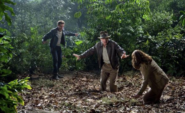 Harrison Ford in Indiana Jo<em></em>nes sinking in quicksand