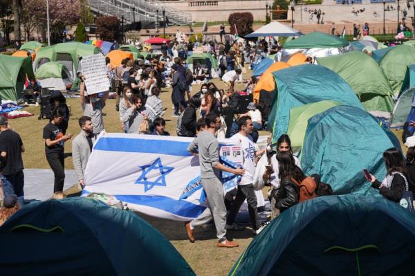 More than 100 people have been arrested since protests on campus started last week. 