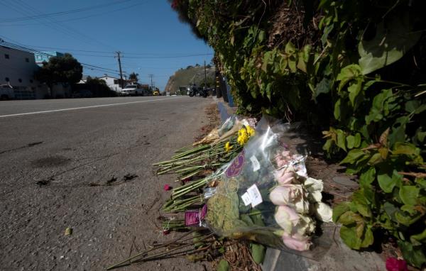 The site of the deadly 2023 crash. Here, pedestrians walk mere feet from passing cars.