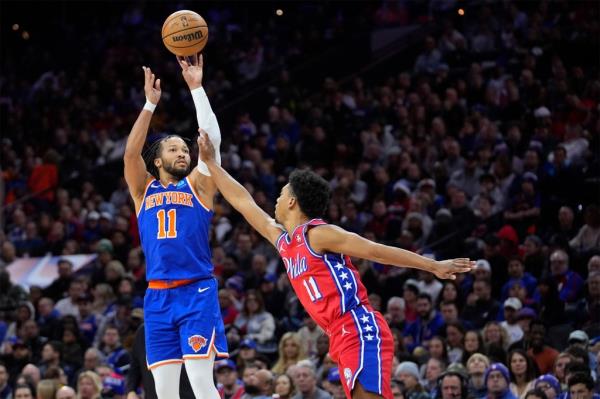 Jalen Brunson scored 30 points for the Knicks in their win against the 76ers on Friday.