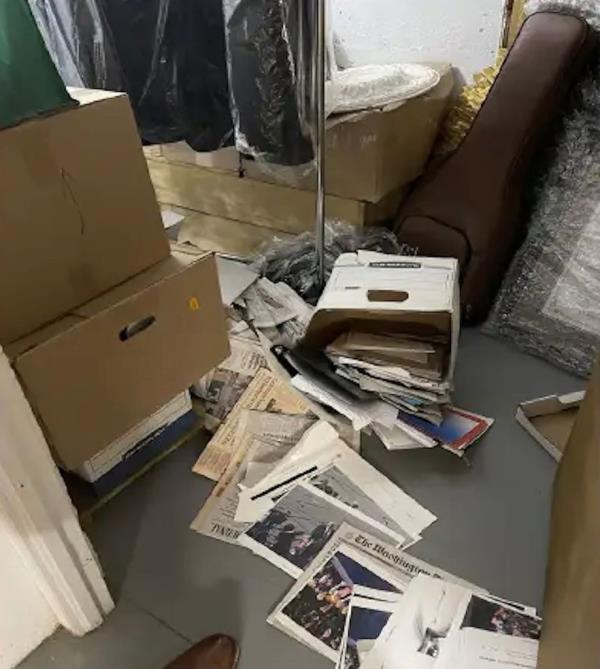 Boxes of docu<em></em>ments are pictured at Mar-a-Lago