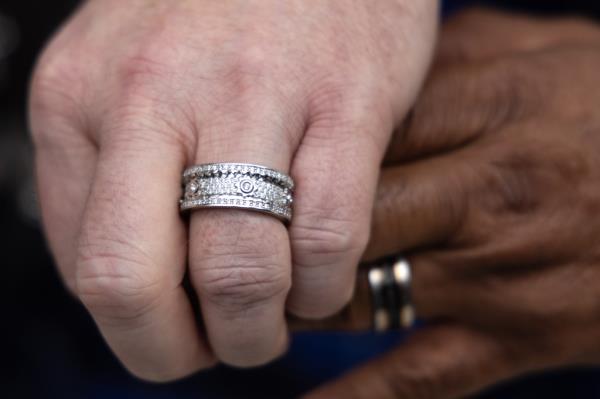 wedding ring on a hand