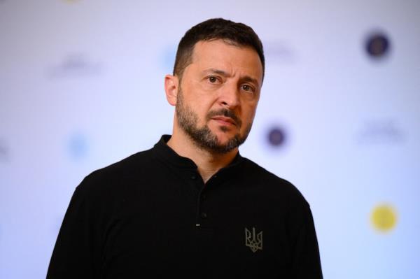 Ukrainian President Volodymyr Zelensky attending the Fourth Crimea Platform Leaders Summit in Kyiv during the Russian invasion, September 11, 2024.