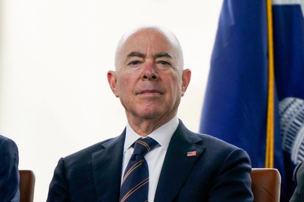 Department of Homeland Security Secretary Alejandro Mayorkas attends the annual Natio<em></em>nal Peace Officers' Memorial Service at the U.S. Capitol in Washington, U.S., May 15, 2024.