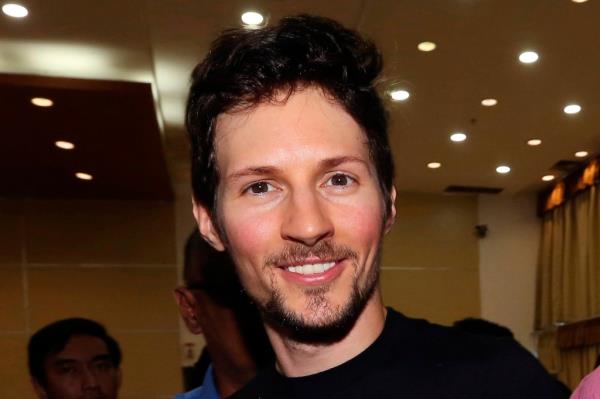 Telegram co-founder Pavel Durov smiling after a meeting with the Indo<em></em>nesian Communication and Information Minister in Jakarta, 2017.