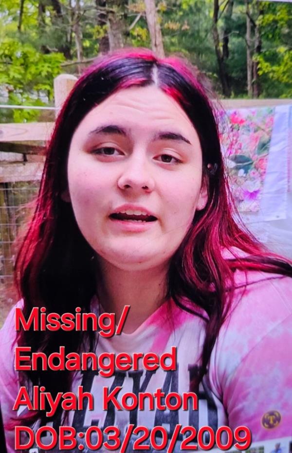 Teenager Aliyah Ko<em></em>nton with red hair, who was reported missing in Mashpee, Massachusetts now found safe