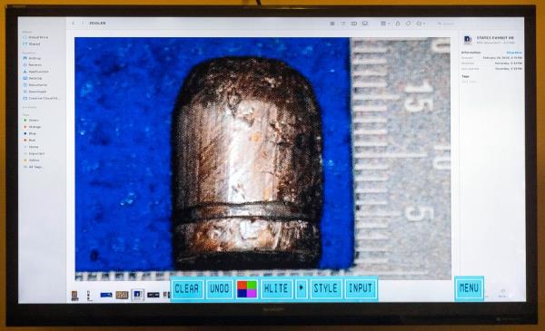 A picture of a bullet entered as evidence in Gutierrez-Reed's trial.
