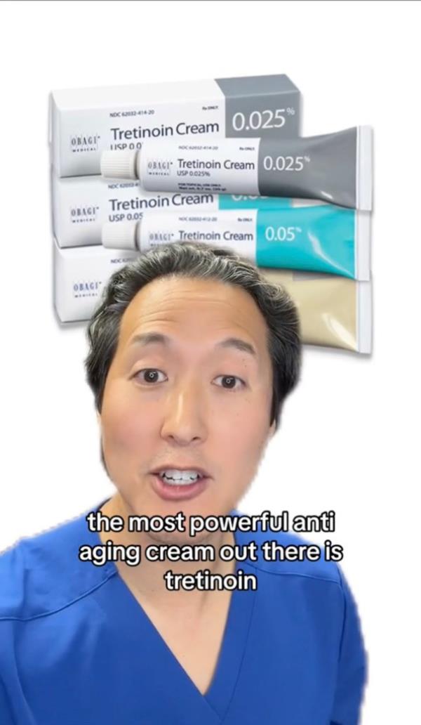 Tretinoin cream was his number one anti-aging suggestion. 