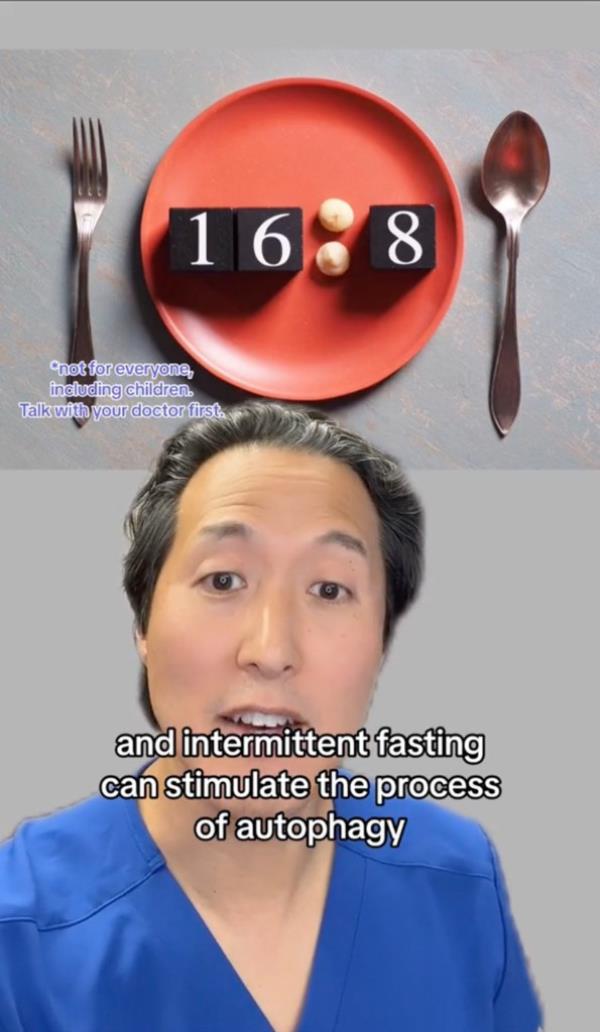 He said intermittent fasting is an anti-aging lifestyle choice. 