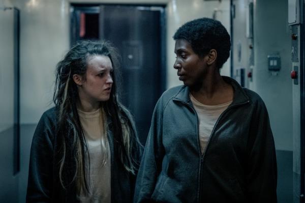 Bella Ramsey (left) and Tamara Lawrance as Kelsey and Abi in 