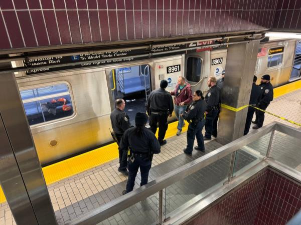 Cops in subway station 