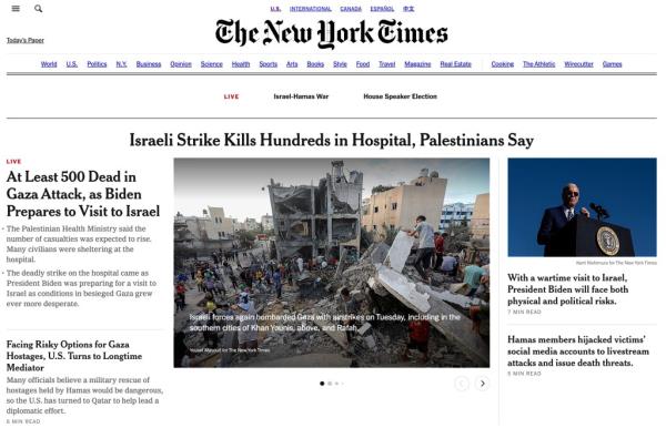 The New York Times' coverage of the Oct. 17 explosion at a Gaza hospital has drawn fierce criticism.